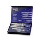 Conjunto de Facas Ichef Polishop - Shark Series - Professional Cut - Inox