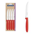 Conjunto de facas para churrasco tramontina ipanema com lâminas em aço inox e cabos de polipropileno vermelho 12 peças 23360975