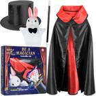 Conjunto de fantasias Click N' Play Magician para crianças de 8 a 10 anos com kit mágico