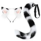 Conjunto de fantasias de cosplay JUNBOON Cat Wolf Fox Tail Faux Fur Adult