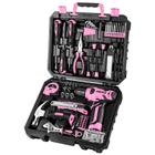 Conjunto de ferramentas DEKOPRO Drill 8V Pink Cordless com kit de 126 peças