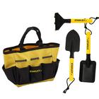 Conjunto de ferramentas manuais de jardim Stanley Jr para crianças com bolsa de 4 peças - Red Toolbox