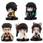 Conjunto De Figuras Demon Slayer Q Posket Mini Bonecas De PVC Kimetsu No Yaiba Decoração De Mesa 5cs