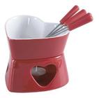 Conjunto De Fondue 7 Pçs Coração Vermelho Herstal Hauskraft