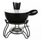 Conjunto de Fondue Lausanne Cerâmica Preto 8 Pçs CJFN-047 - Hauskraft