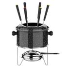 Conjunto de Fondue Pequeno Caçarola 0,85L 10 Peças Colorstone Preto HH7802 Euro