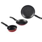 Conjunto De Frigideiras 3 Peças Antiaderente Techflon Nacional