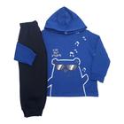 Conjunto de frio inverno moletom flanelado menino malwee kids 4-6-8