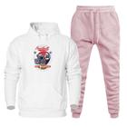 Conjunto de Frio Moletom Estampa Futebol Americano Canguru Com Calça Comprida Abrigo Quentinha