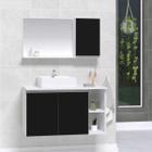 Conjunto de Gabinete Banheiro 80cm com Cuba e Espelheira -