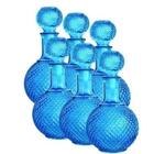 Conjunto de garrafas de vidro azul - 6 pcs