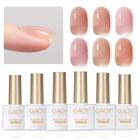 Conjunto de gel Builder GAOY de 6 cores para unhas Soak Off de 7,3 ml