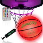 Conjunto de iluminação LED Basketball GlowCity com luzes de aro, tamanho 7