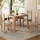 Conjunto de Jantar 4 Lugares com Mesa Retangular Tampo Mdf 1,10m e 4 Cadeiras Delta Nicoli