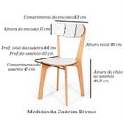 Conjunto de Jantar Divino Mesa com 6 Cadeiras em Madeira
