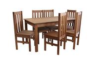 Conjunto de Jantar Lella Mesa com 6 Cadeiras de Madeira Maciça