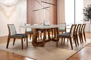 Conjunto de Jantar Mesa com 8 Cadeiras Genova