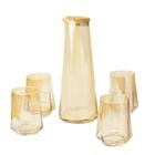 Conjunto de jarra em vidro 1,2 lts e 4 copos de 350ml Ambar - Dolce Home