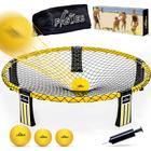 Conjunto de jogos Roundnet Fastes Outdoor com 3 bolas, rede e bolsa