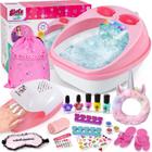 Conjunto de kits de spa e unhas B Bascolor Kids Foot para meninas de 3 a 12 anos