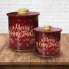 Conjunto De Latas Natalinas Para Doces Chocolates Merry Christmas