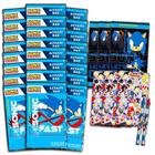 Conjunto de lembrancinhas Sonic Birthday com 24 pacotes de jogos para crianças