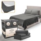 Conjunto de lençóis Abeero Home Luxury Hotel Queen Size Grey