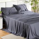 Conjunto de Lençóis Bedsure King Size - Rayon de Bambu para Resfriamento - Cinza Escuro