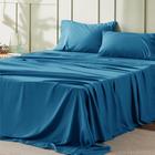 Conjunto de Lençóis Bedsure Queen Size 4 Peças - Poliéster Azul Petróleo