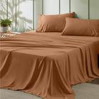 Conjunto de Lençóis Bedsure Queen Size 4 Peças - Poliéster Terracota