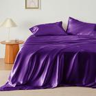 Conjunto de Lençóis Bedsure Satin Semelhante à Seda - King Purple - 4 Peças