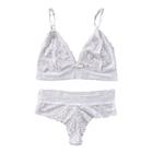 Conjunto de Lingerie Calcinha Renda e Sutiã Sem Bojo Elegante e Confortável