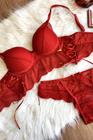 Conjunto De lingerie cropped com bojo em renda