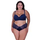 Conjunto de Lingerie Plus Size Sutiã e Calcinha Cintura Alta de Renda - CONJUNTO PAULA