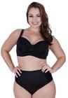 Conjunto de Lingerie Plus Size Sutiã Reforçado e Calcinha Cós Alto - CAROLINA