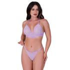 Conjunto De Lingerie Sem Bojo De Tule Com Arco Luxo - CONJUNTO LARISSA