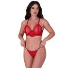 Conjunto De Lingerie Sem Bojo De Tule Com Arco Luxo - CONJUNTO LARISSA