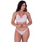 Conjunto De Lingerie Sem Bojo De Tule Com Arco Luxo - CONJUNTO LARISSA