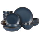 Conjunto de louças Gibson Home Hazeltine 16 peças em azul marinho