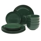 Conjunto de Louças Gibson Home Simple Essential Hunter Green - 12 Peças