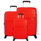 Conjunto de Malas em Polipropileno American Tourister Sunside 3 Pcs P/m/g Vermelha