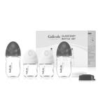 Conjunto de mamadeiras de vidro Gulicola Natural, pacote com 4 unidades, 90 ml e 150 ml