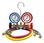 Conjunto de Manifold Profissional EOS com Mangueira de 90cm para os gases R12, R134a, R404A