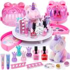 Conjunto de maquiagem Golray Kid para meninas de 3 a 10 anos com esmalte