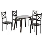 Conjunto de Mesa com 4 Cadeiras Cris Preto - Milla