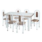 Conjunto de Mesa com 6 Cadeiras Luana Branco