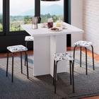 Conjunto de Mesa de Cozinha com 4 Lugares Verona III Branco e Preto