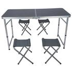 Conjunto de Mesa Dobravel Camping com 4 Lugares Klimber