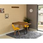 Conjunto de Mesa Dobrável Retrátil 120 x 75 Noronha + 2 Cadeiras Slim - Amarelo - OpenUp!