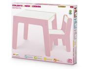 Conjunto De Mesa E Cadeira Infantil Rosa 990 Junges